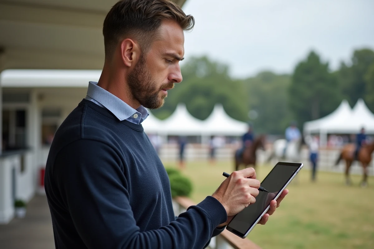 Homme remplissant un formulaire d