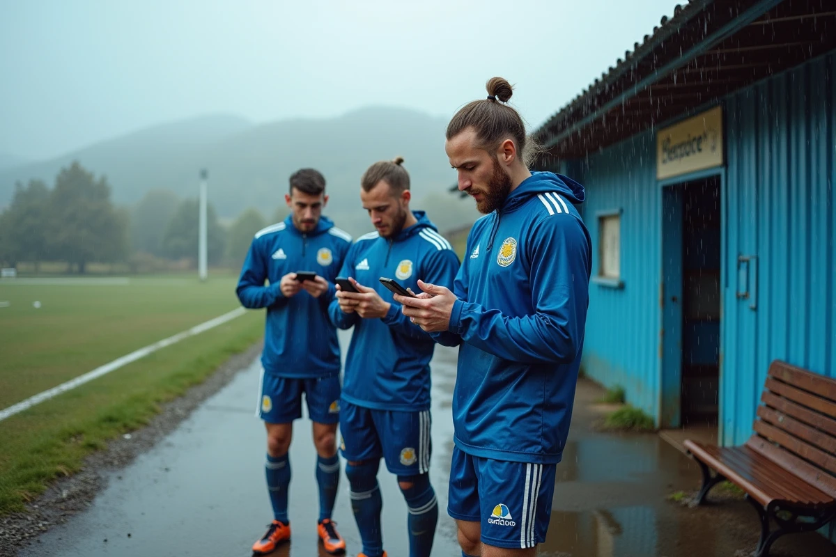 Joueurs de football amateur déçus face à un match reporté en raison des intempéries en Ardèche