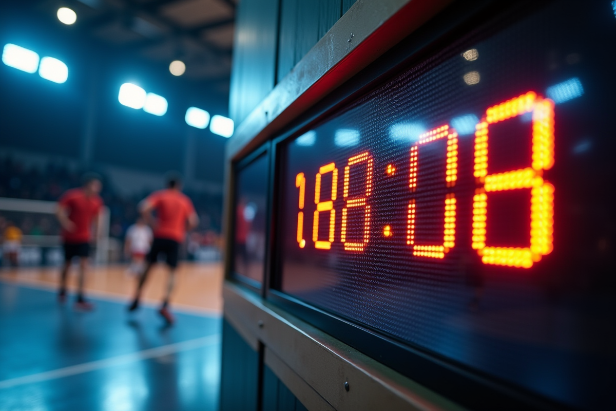 Tableau numérique affichant le temps restant lors d