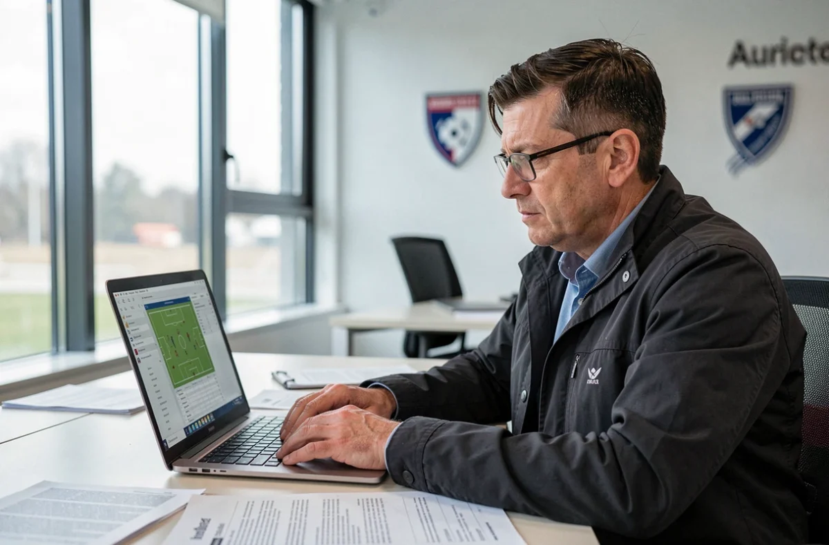 Analyste tactique du PSG étudiant des statistiques et formations pour recruter le défenseur idéal et renforcer la charnière centrale en vue de 2026